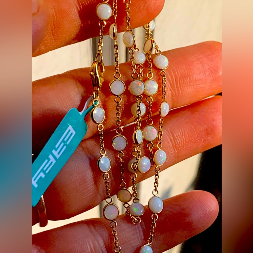 Effy “Aurora” Australian Opal necklace-14k gold
